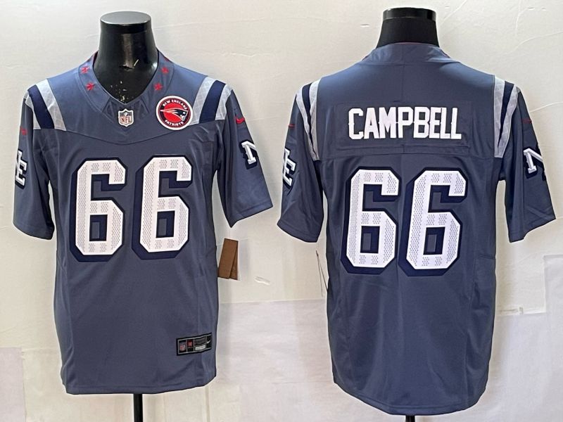Men 2025 New England Patriots #66 Campbell blue 5th generation Throwback Nike Limited NFL Jersey style 011->new england patriots->NFL Jersey